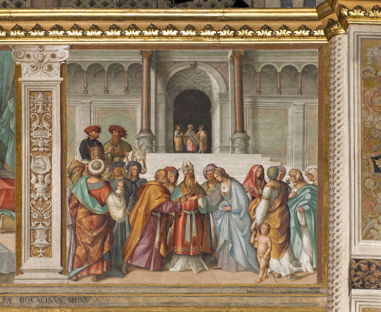 Centralskib, Andet Nordspan, Jomfruens ægteskab, Boccaccio Boccaccino 1514-15 af Boccaccio Boccaccino