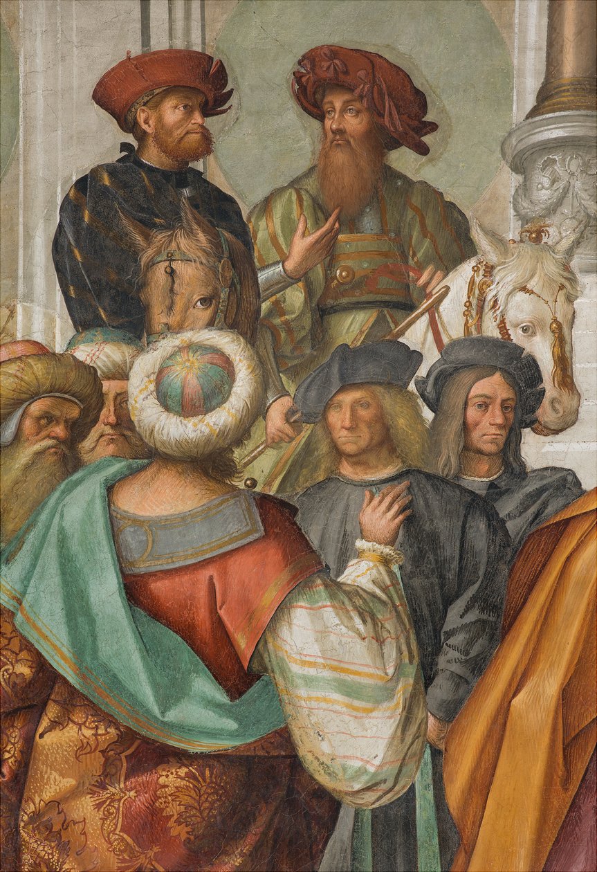 Centralskib, andet nordspænd, Jomfruens ægteskab, Boccaccio Boccaccino 1514-15, detalje af Boccaccio Boccaccino