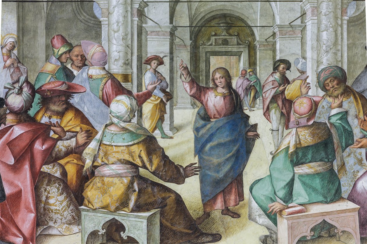 Jesus blandt de skriftkloge af Boccaccio Boccaccino
