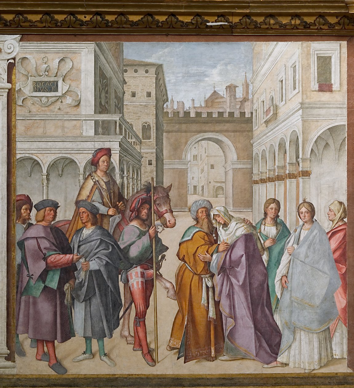 Mødet mellem Sankt Joaquin og Sankt Anne af Boccaccio Boccaccino