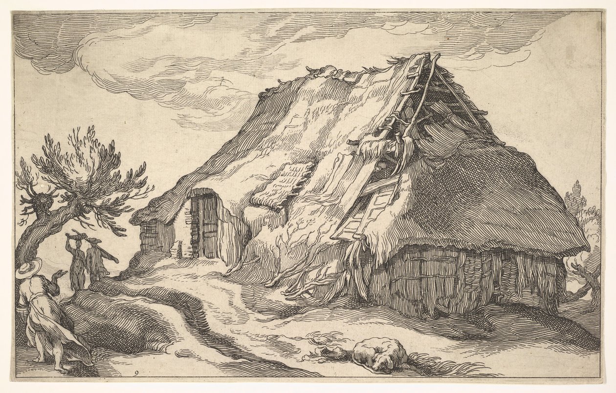 Landskab med stuehus, 1613. af Boetius Adams Bolswert
