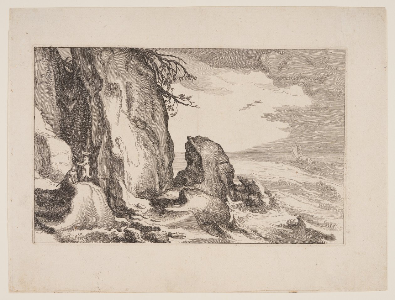 Planche 19, fra Landskaber med bondegårde af Boetius Adams Bolswert