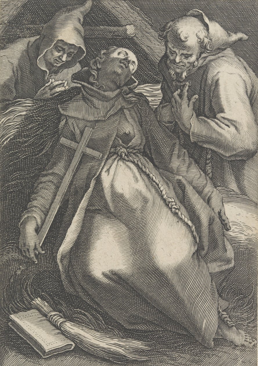 Sancta Euphrolyna, fra serien Female Eremits, 1600-1633 af Boetius Adams Bolswert