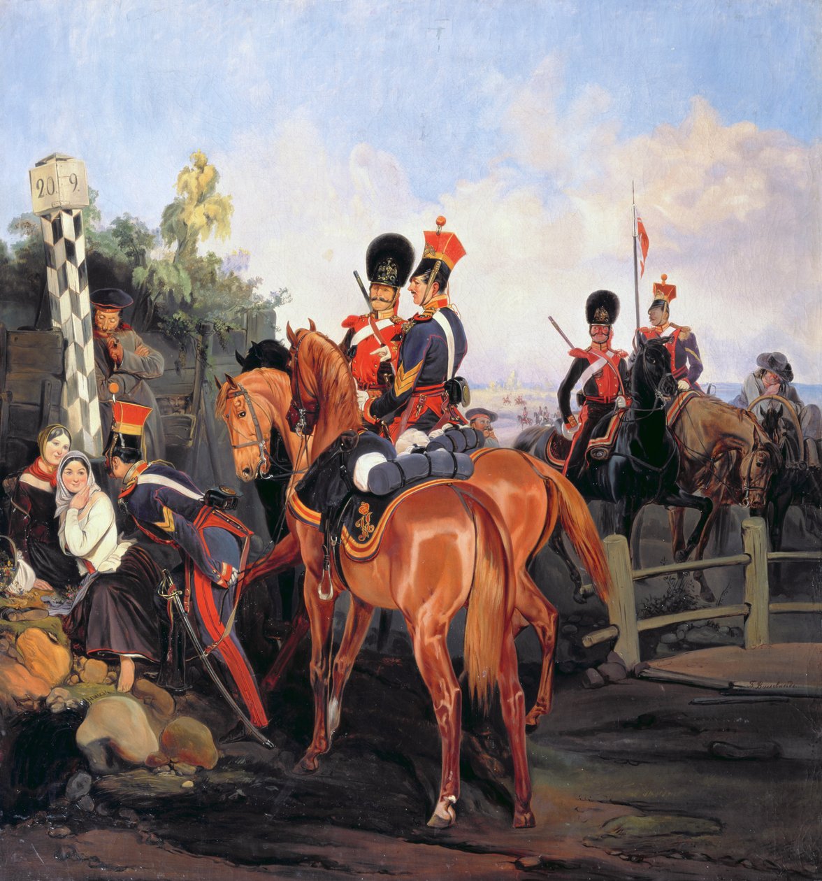 Ved Mile Stone, 1859 af Bogdan Willewalde