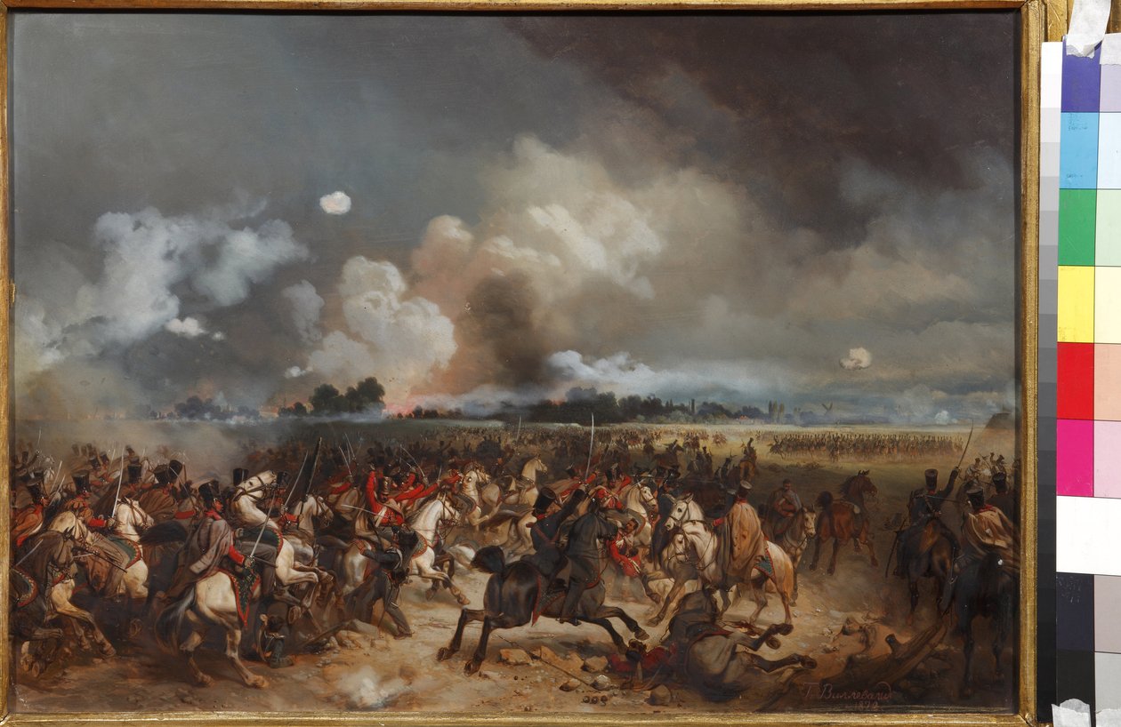 Husarernes angreb under stormen af ​​Warszawa (Polen) i september 1831 (oprøret i november 1830 eller den polsk-russiske krig 1830-1831) - Husarerne på angrebet under stormen af ​​Warszawa i september 1831 af Willewalde, Gottfried (Bogda af Bogdan Willewalde
