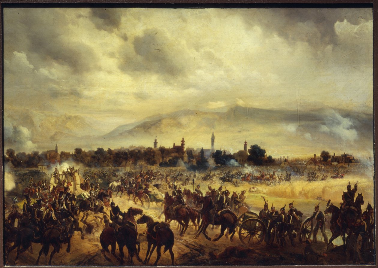 En Scene fra Uafhængighedskrigen i Ungarn i 1849. (A Scene of The War of Independence in Hungary on 1849). Maleri af Gottfried (Bogdan Pavlovich) Willewalde (1818-1903), olie på træ af Bogdan Willewalde