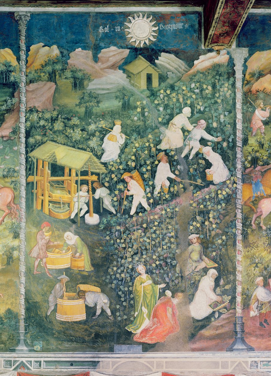 Oktober måned, ca. 1400 af Bohemian School