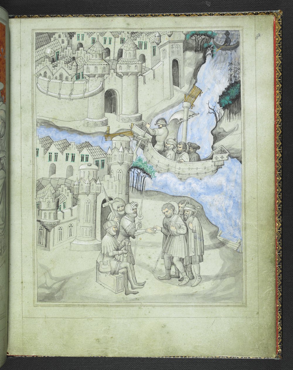Tilføj 24189 f.8 Pilgrimme, der nærmer sig byporten, fra 