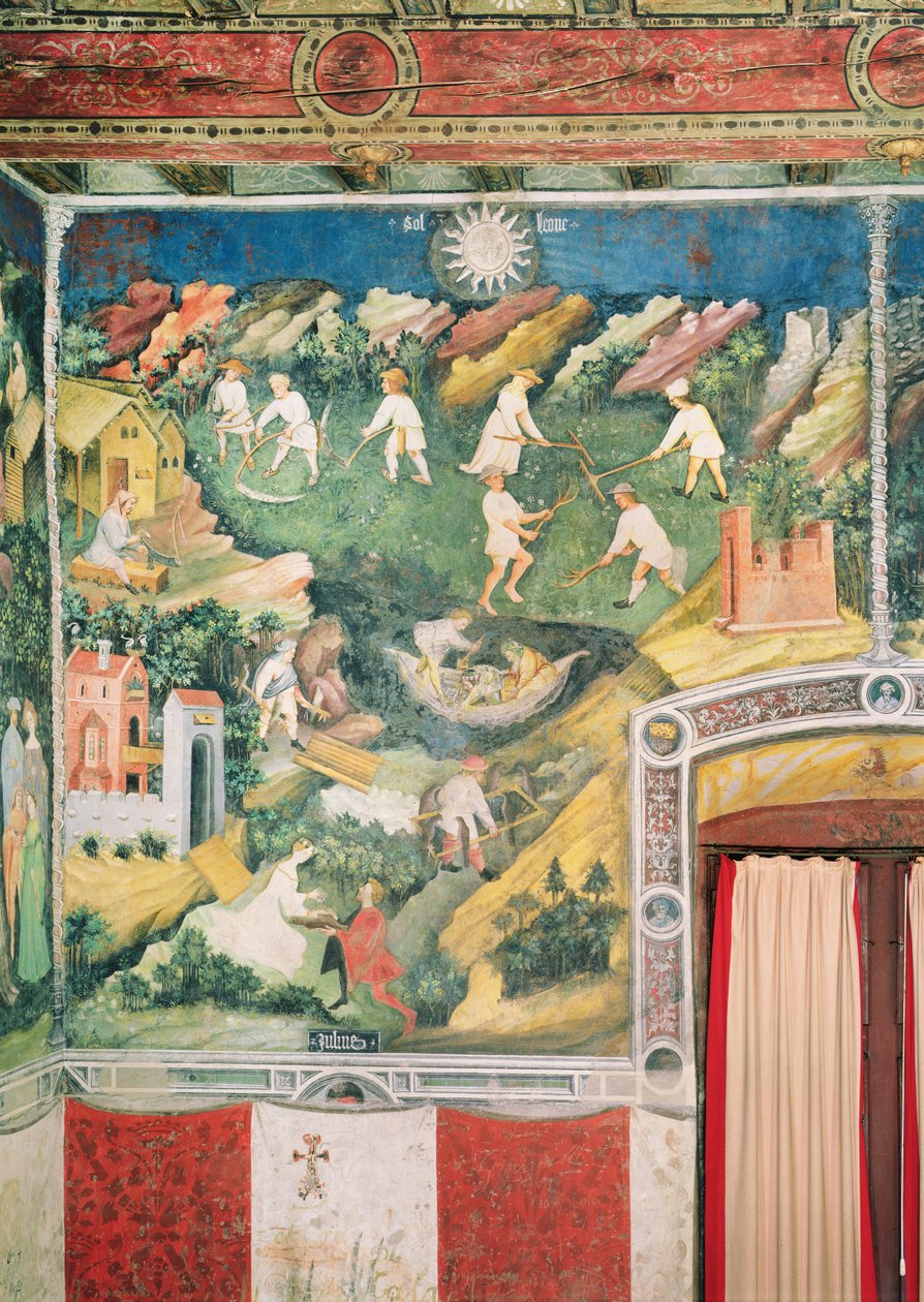 Juli måned, ca. 1400 af Bohemian School