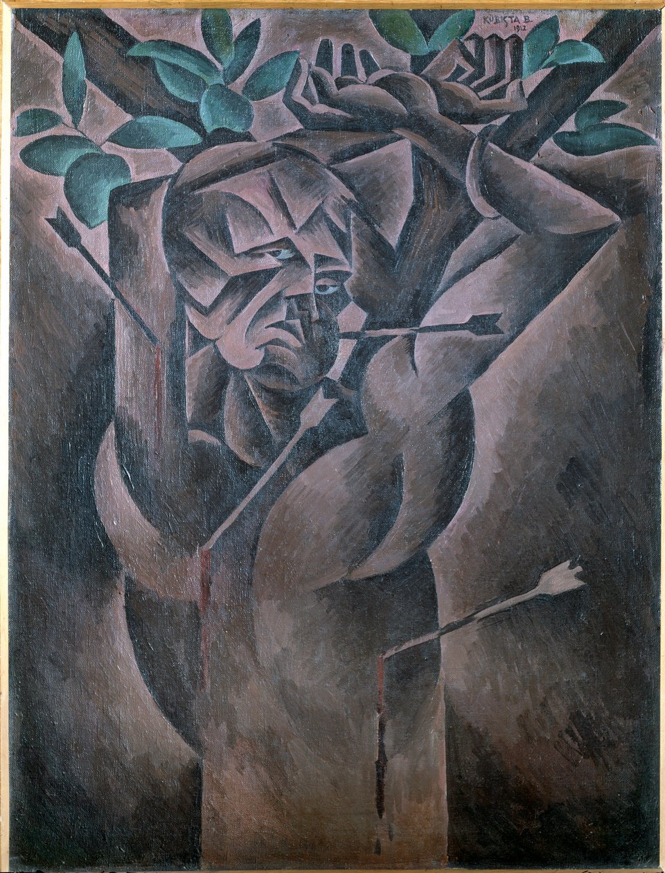 St Sebastian - Maleri af Bohumil Kubišta