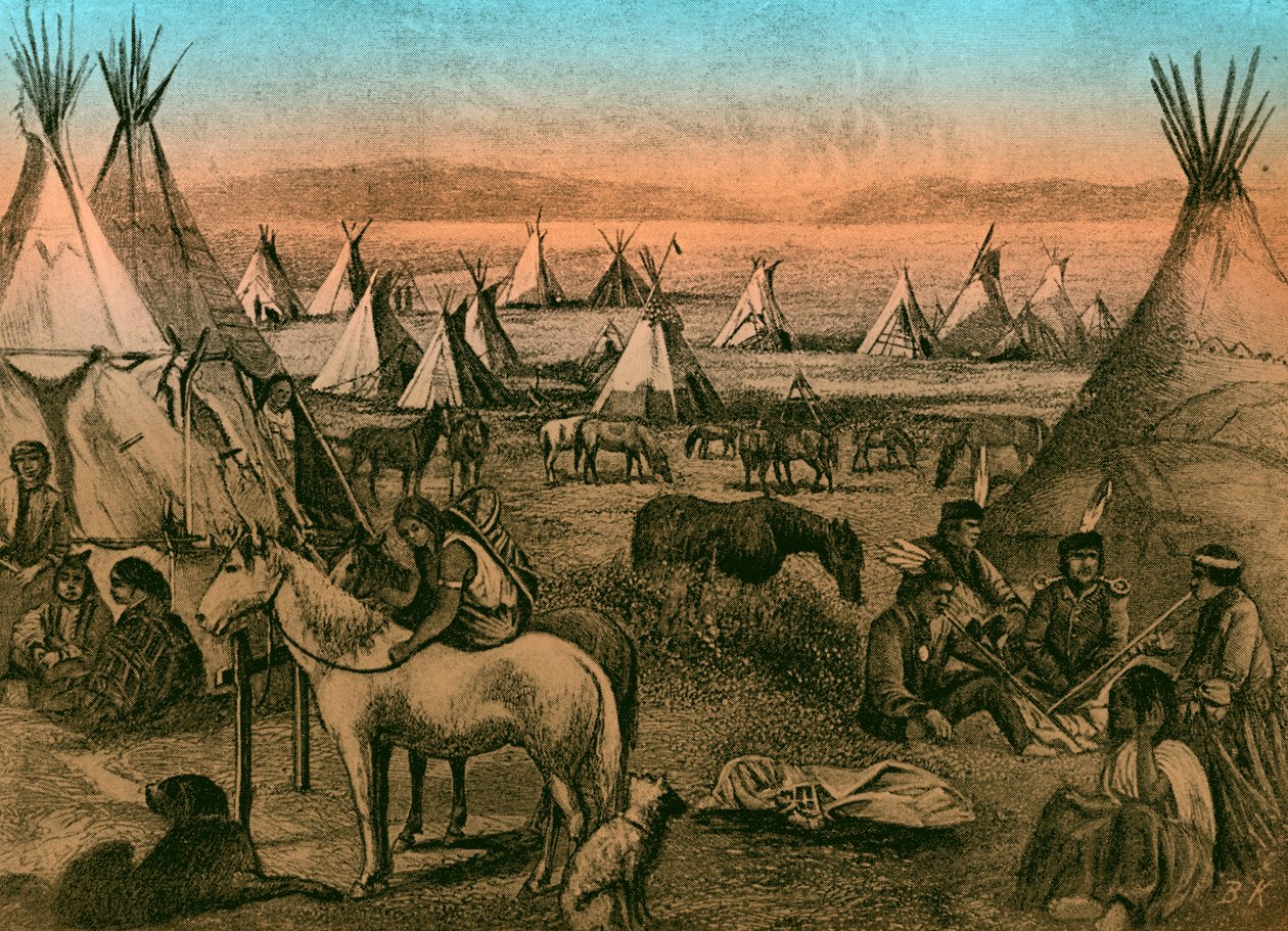 Navajo indiske lejr af Bohuslav Kroupa
