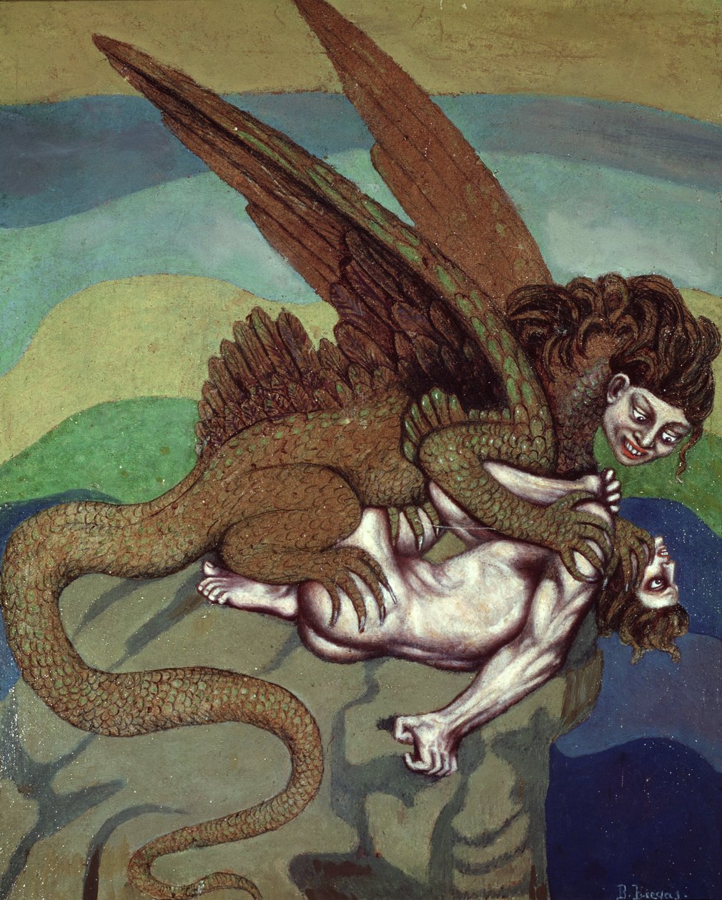 En vampyr i form af et firben af Boleslaw Biegas