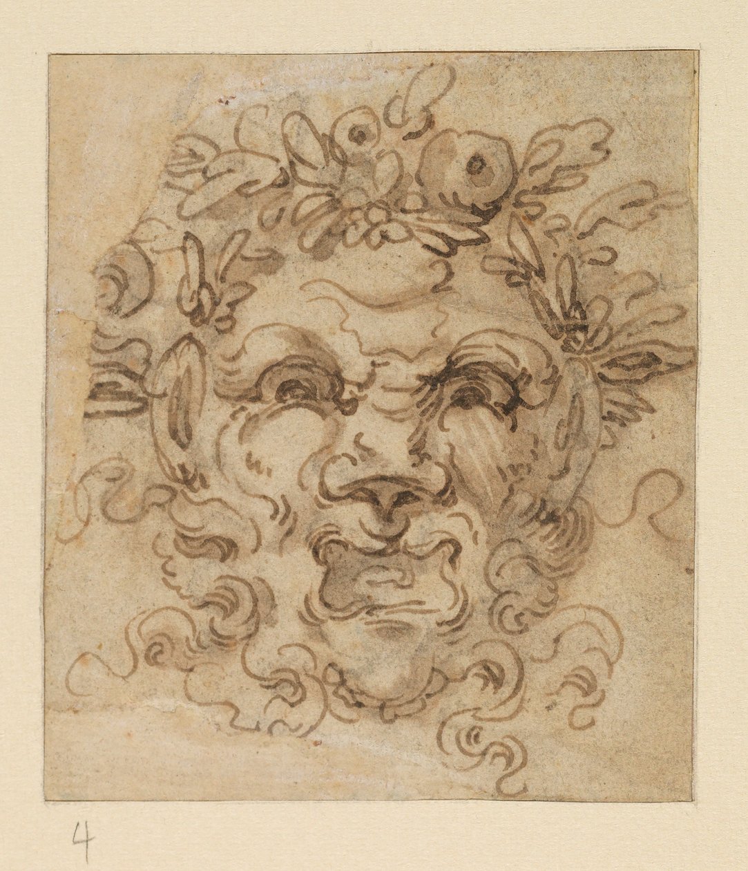Grotesk maske, 1600-tallet af Bolognese School