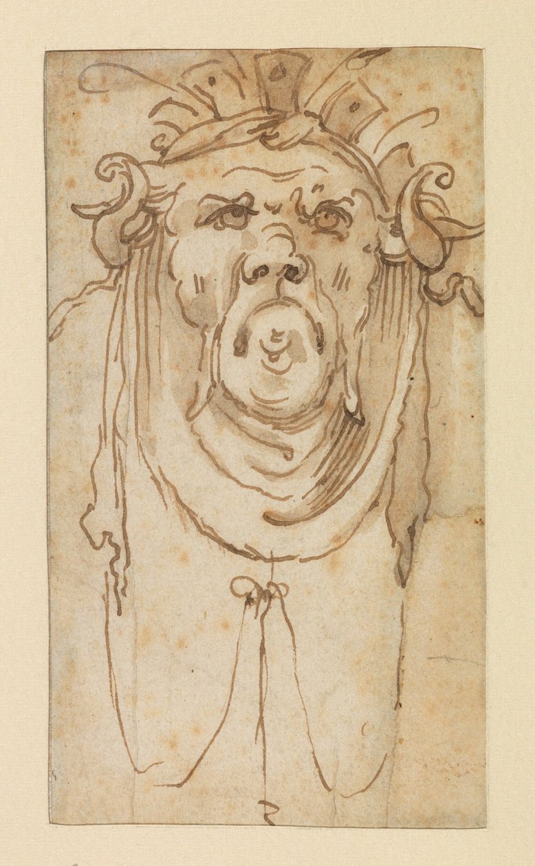 Grotesk maske, 1600-tallet af Bolognese School