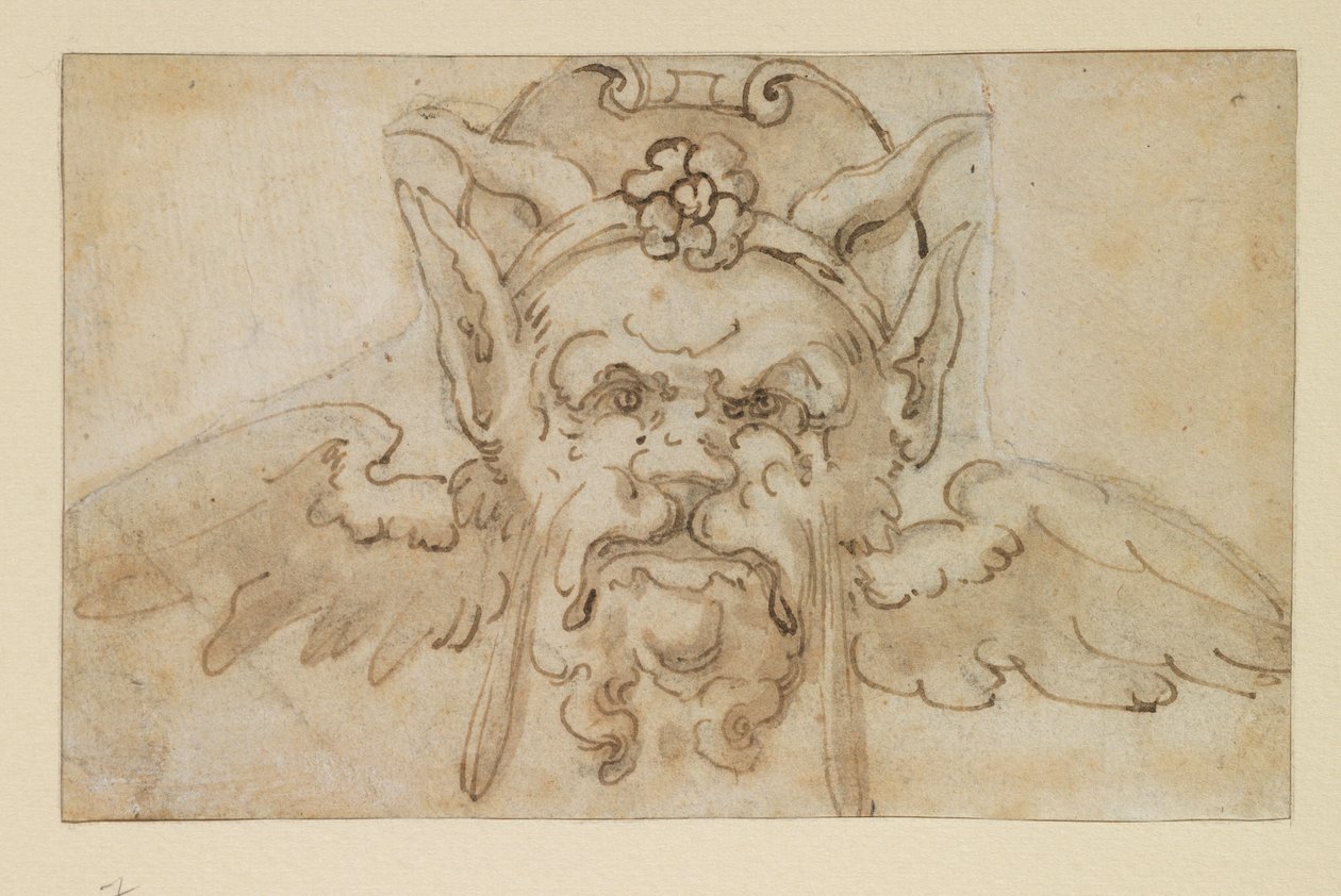 Grotesk maske, 1600-tallet af Bolognese School