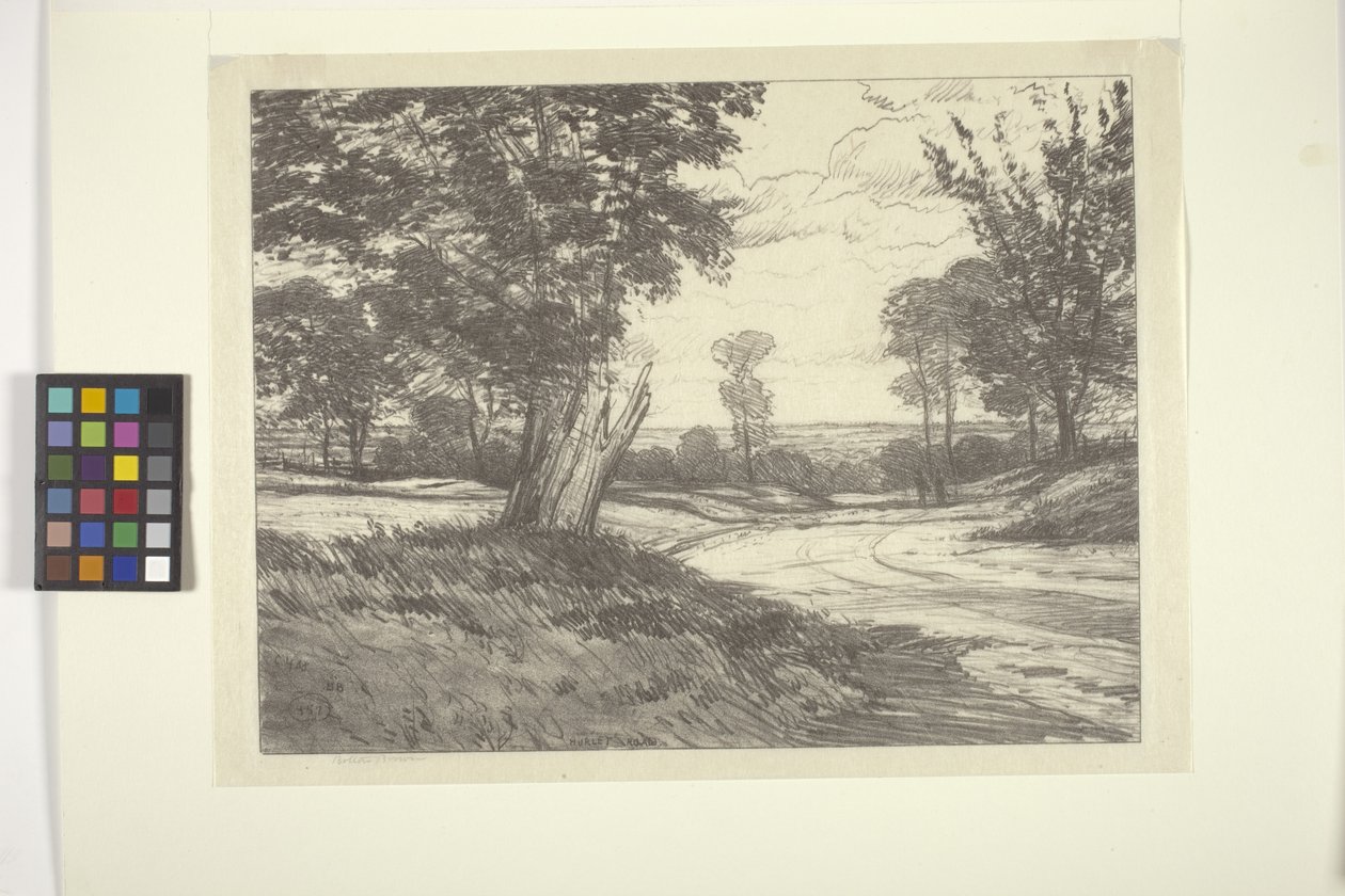 Hurley Road (blæk på papir) af Bolton Coit Brown