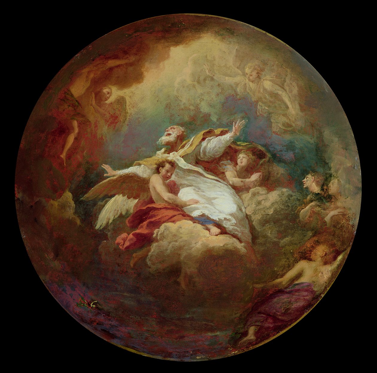 Apotheosis of St. Ambrose (347-397) studie til dekoration af Invalides af Bon de Boulogne