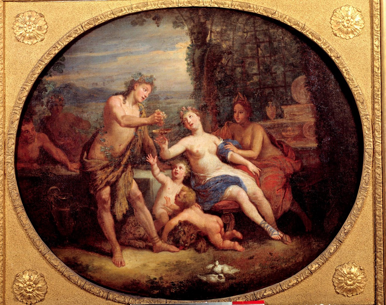 Repræsentation af guderne Bacchus, Venus og Ceres Maleri af Bon de Boullongne (1649-1717) Troyes fra det 18. århundrede, Museum of Fine Arts af Bon Boullogne