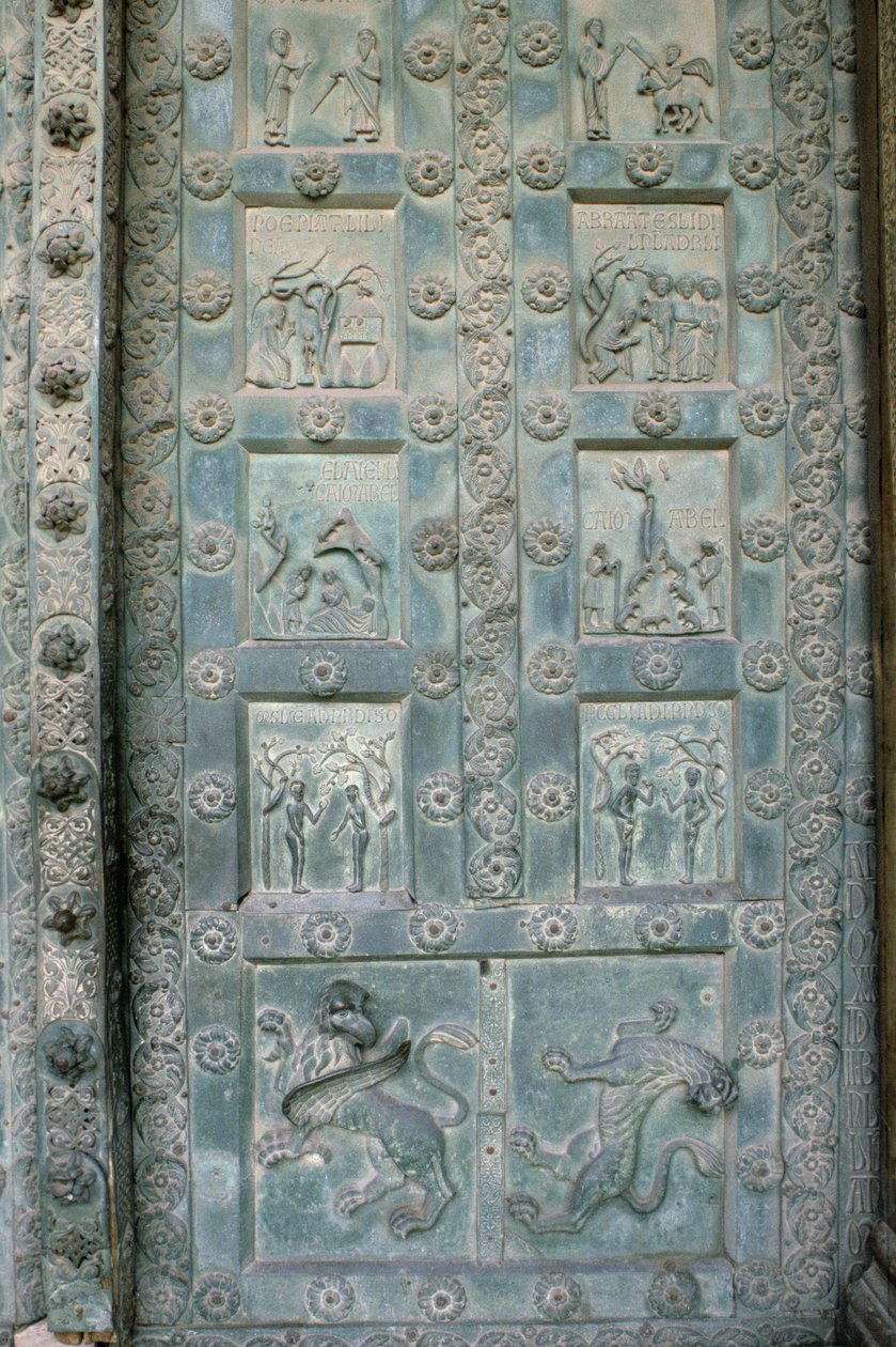Døre til katedralen, 1186 (bronze) af Bonannus of Pisa