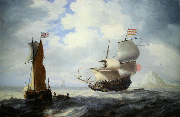 A Marine (olie på lærred) af Bonaventura Peeters