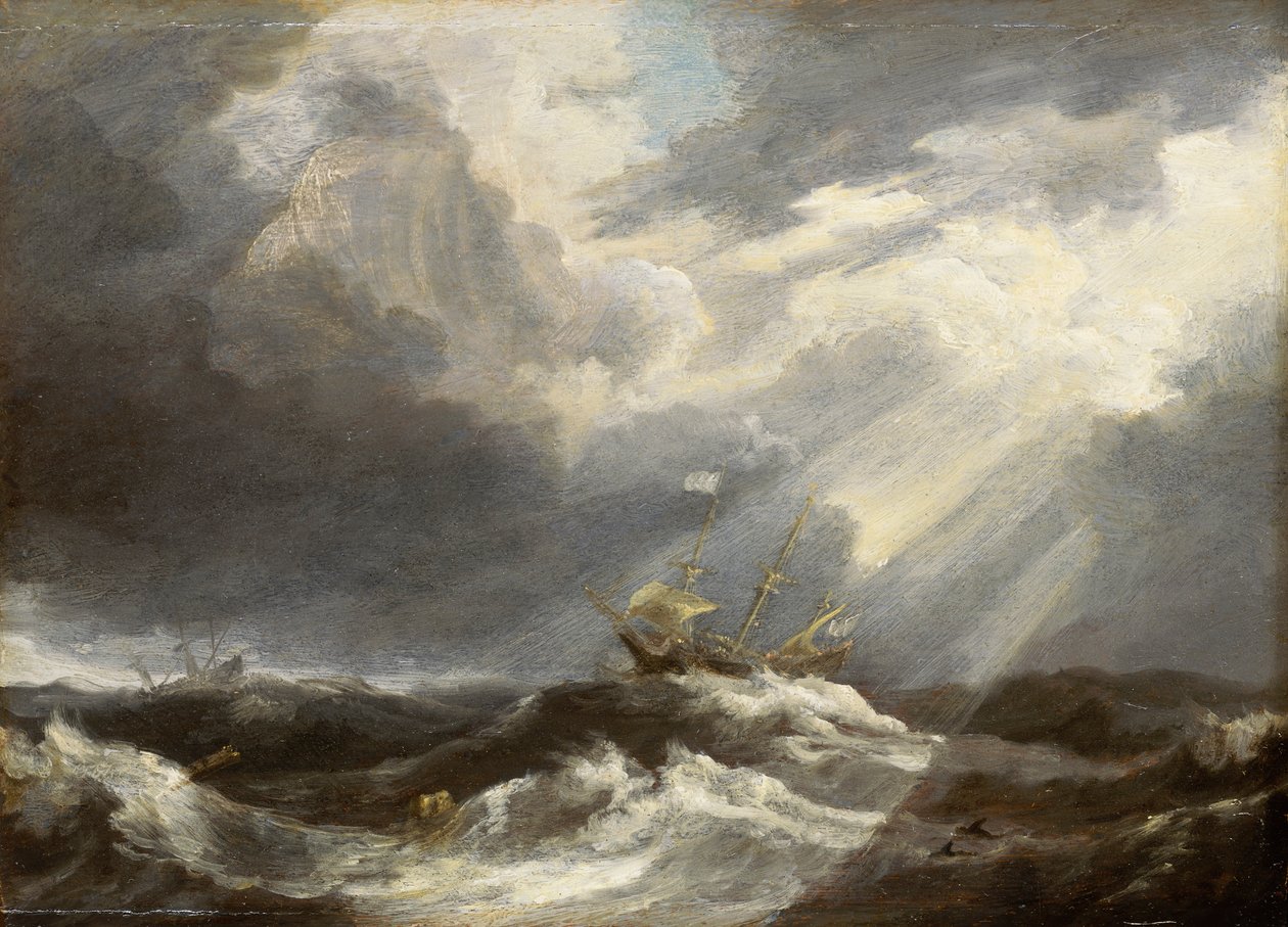 Sollys på et stormfuldt hav, ca. 1640