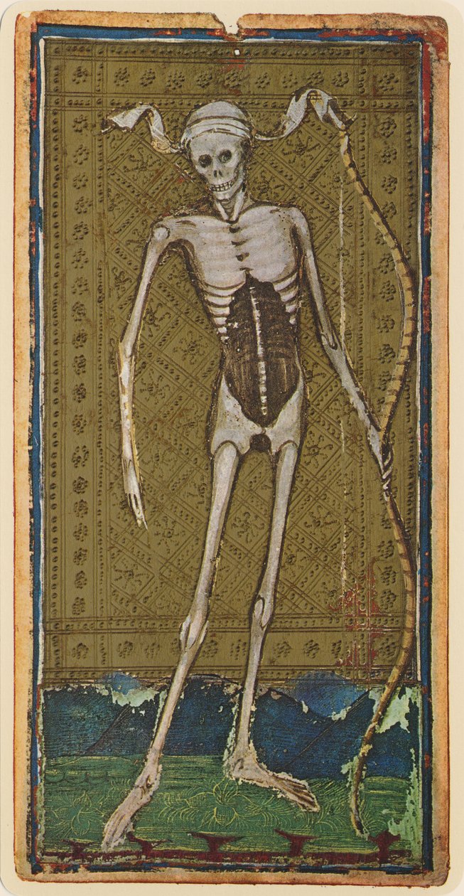 Død, faksimile af et tarotkort fra 