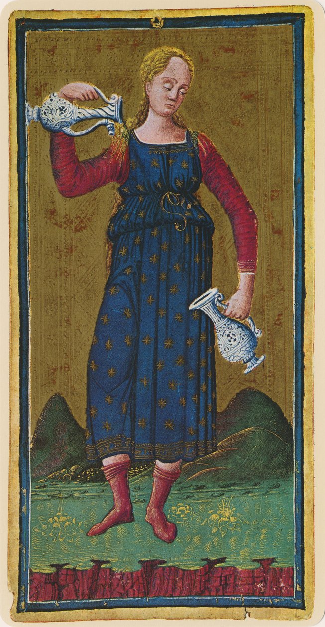 Temperance, faksimile af et tarotkort fra 
