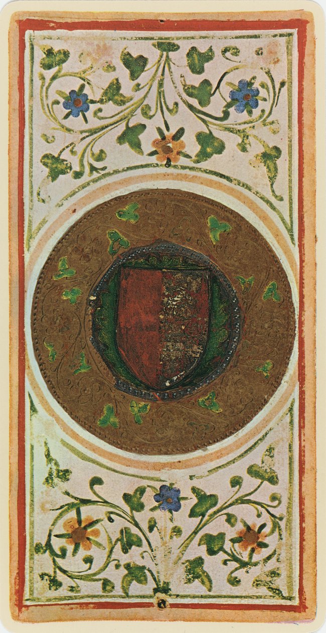 Mønternes es, faksimile af et tarotkort fra 