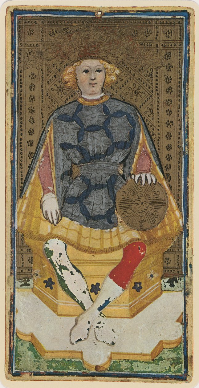 Mønternes konge, faksimile af et tarotkort fra 