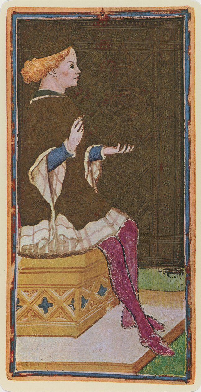 The King of Cups, faksimile af et tarotkort fra 