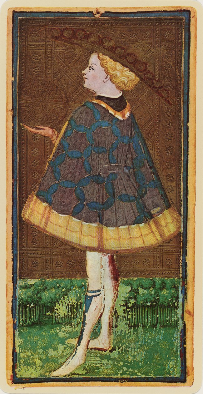 Møntkniven, faksimile af et tarotkort fra 