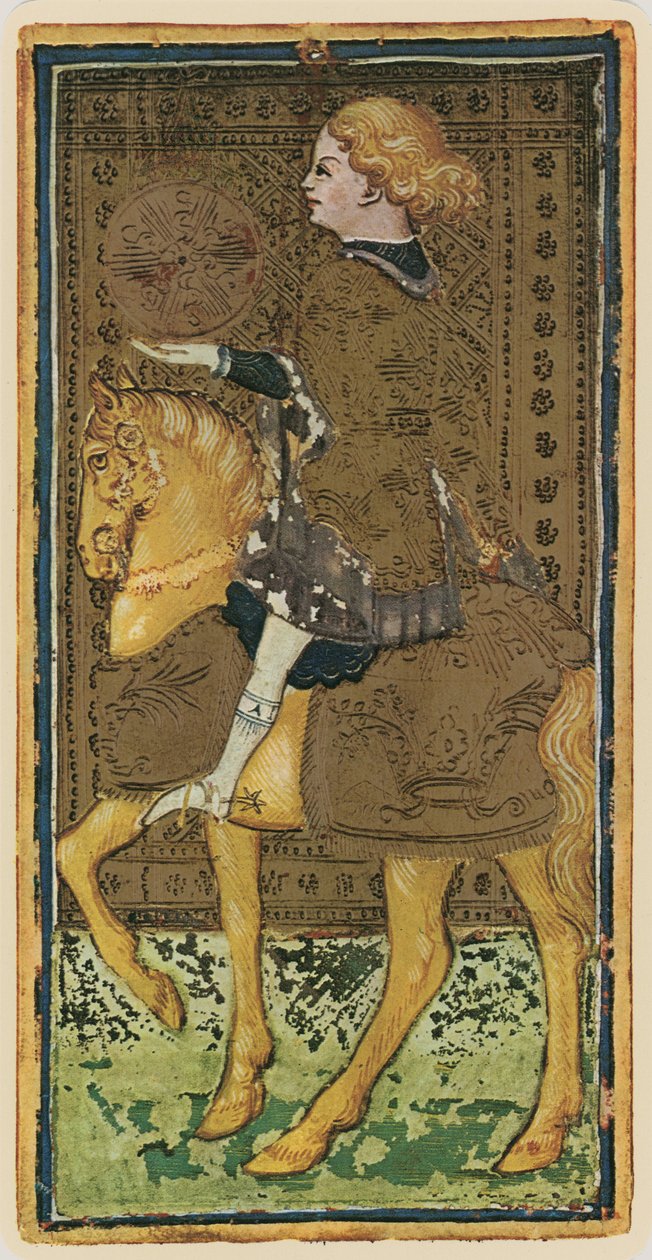 Mønteridderen, faksimile af et tarotkort fra 