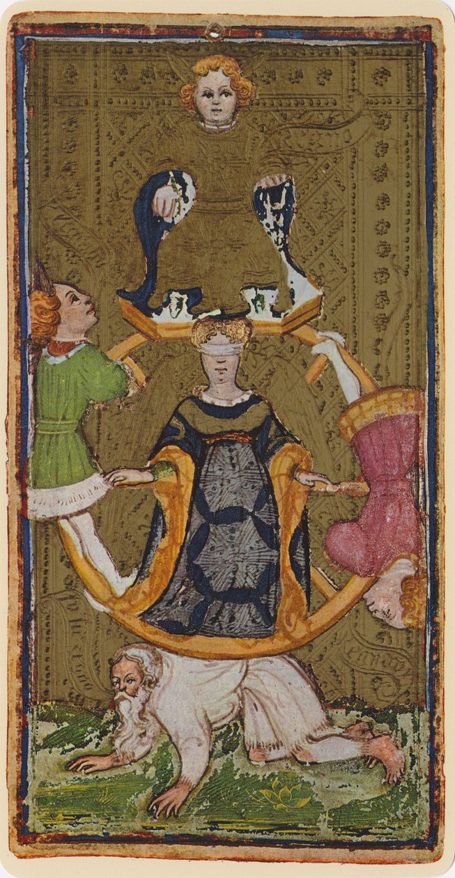 Lykkehjulet, faksimile af et tarotkort fra 