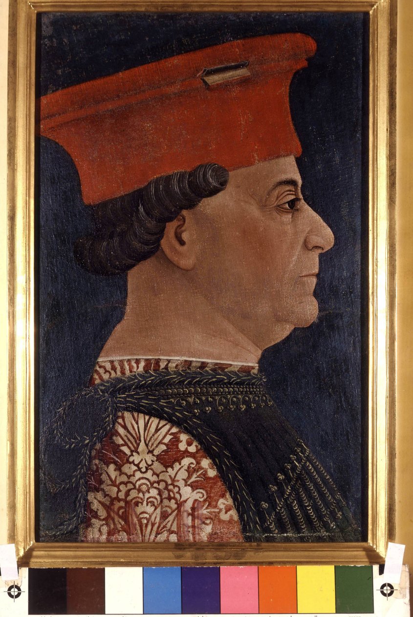 Portræt af Francesco Sforza (1401 - 1466) af Bonifacio Bembo omkring 1470. Brera Kunstgalleri, Milano. af Bonifacio Bembo