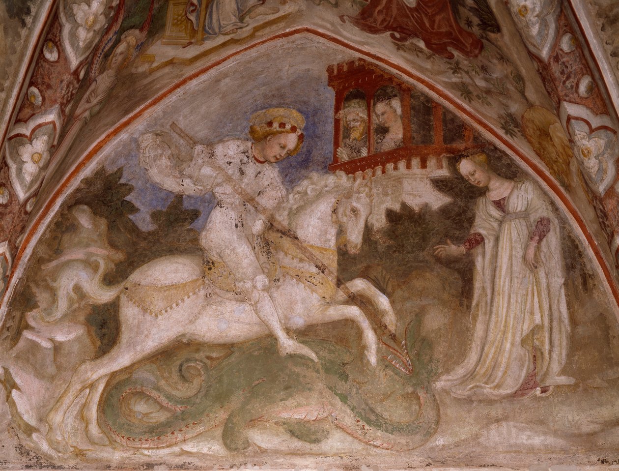 St. George and Dragon, omkring 1460 (fresko) af Bonifacio Bembo
