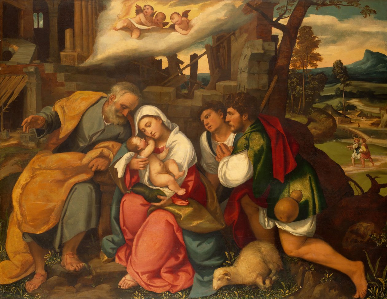 Hyrdernes tilbedelse, 1540. af Bonifacio de