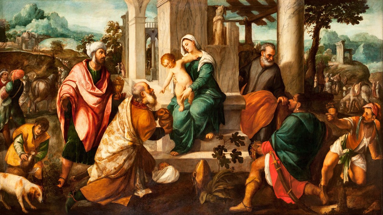 Tilbedelse af magi af Bonifazio Veronese