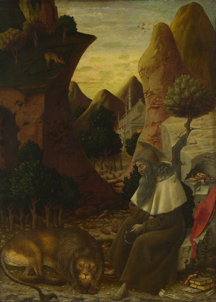 Sankt Hieronymus i et landskab, ca. 1440 af Bono da Ferrara