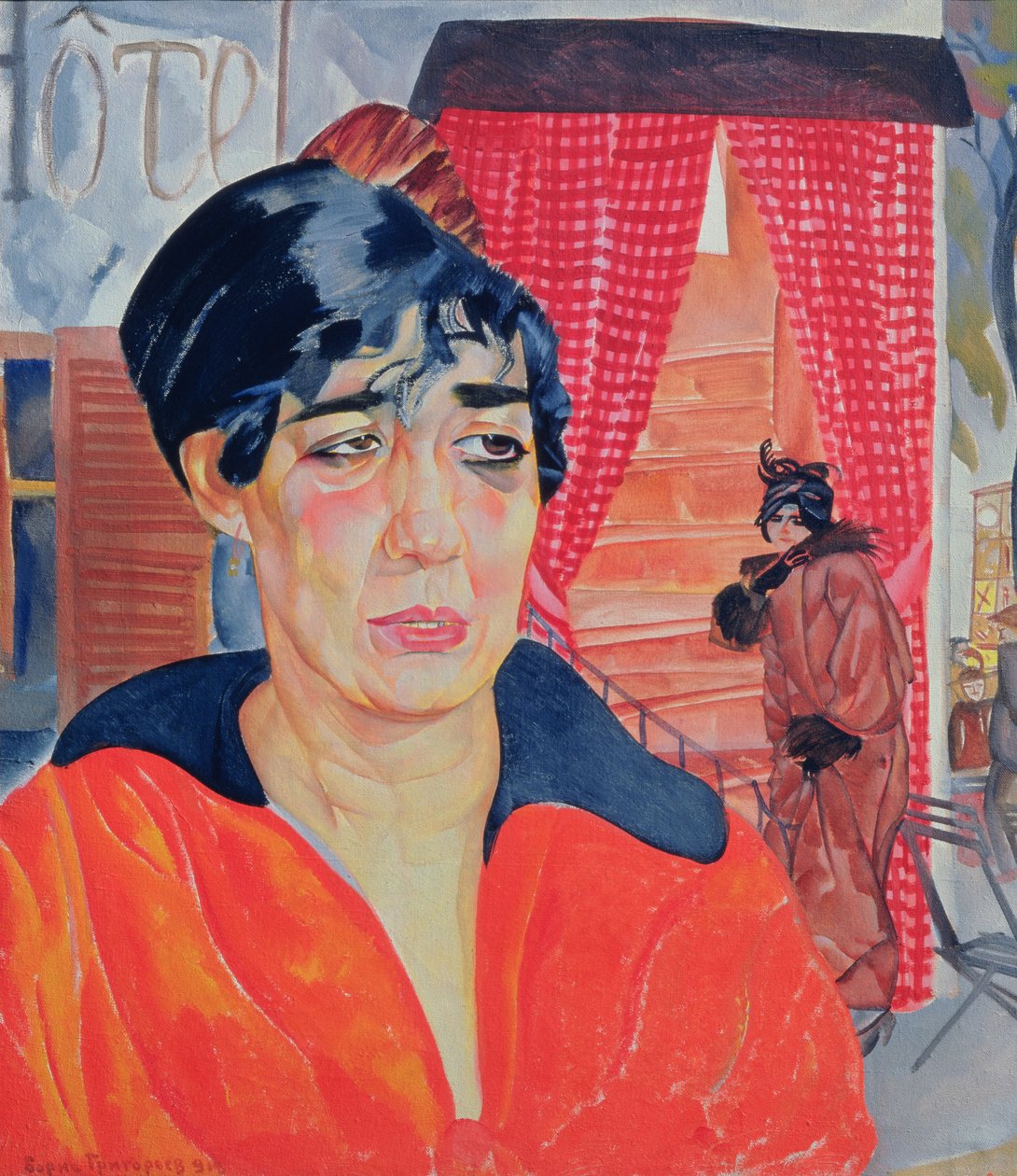 Concierge i Paris, 1918 af Boris Dmitrievich Grigoriev