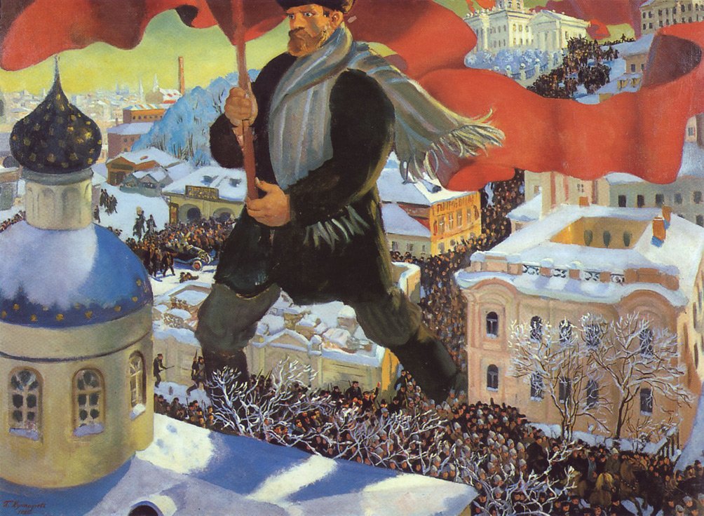 Bolsjevik. af Boris Mikhailovich Kustodiev