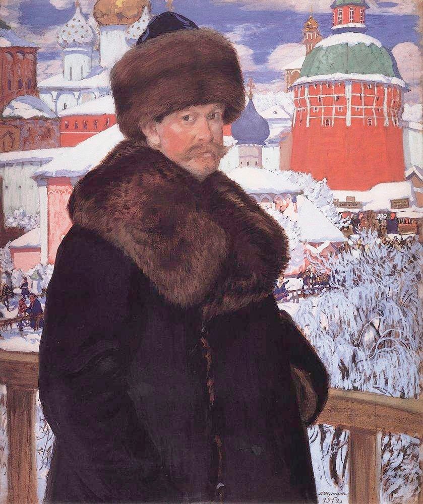 Selvportræt af Boris Mikhailovich Kustodiev