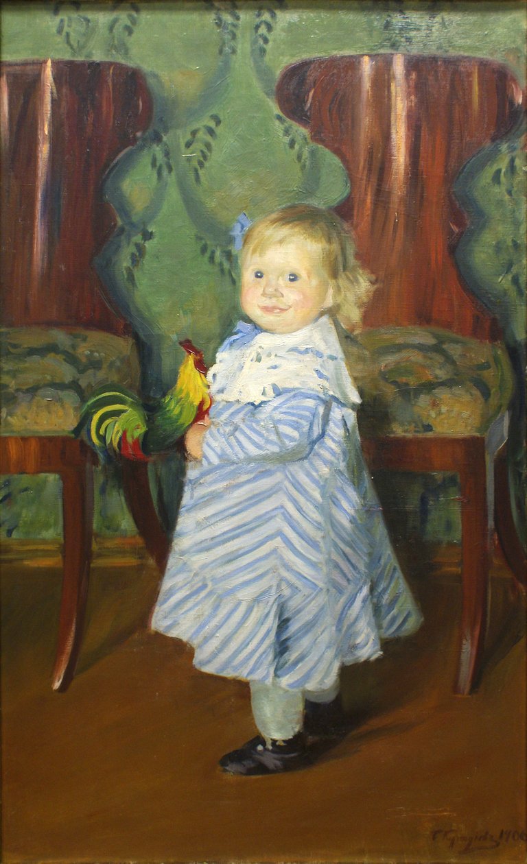 Kunstnernes datter, Irina af Boris Mikhailovich Kustodiev