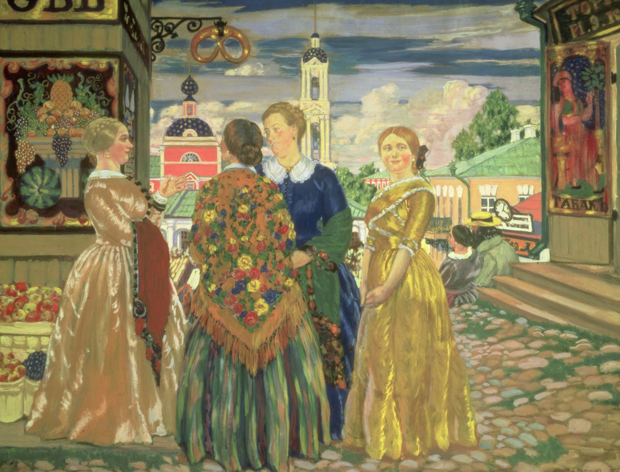 Købmandskvinder af Boris Mikhailovich Kustodiev