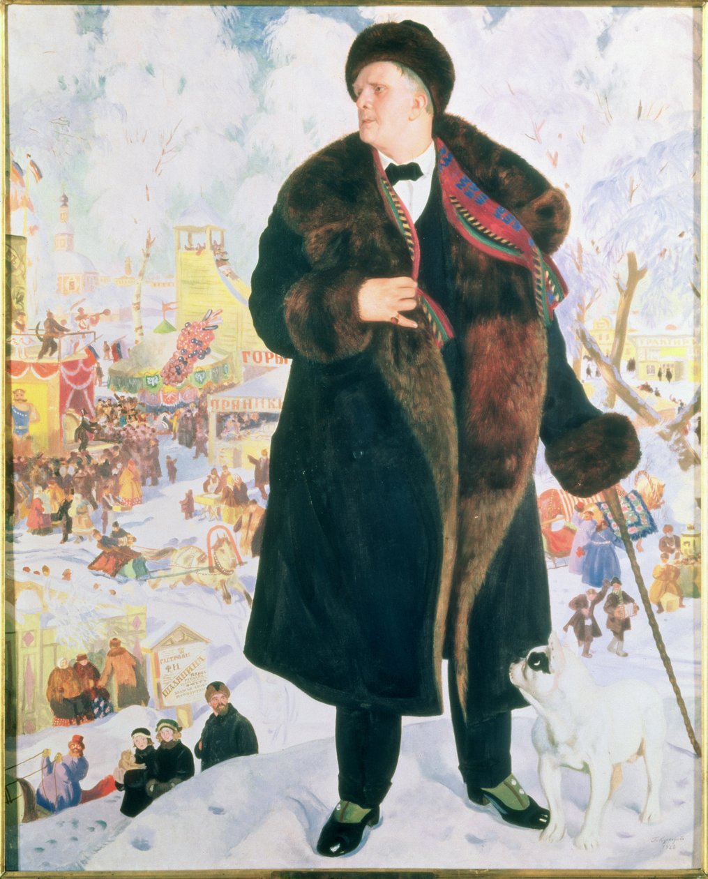 Portræt af Feodor Shaljapin, 1922 af Boris Mikhailovich Kustodiev