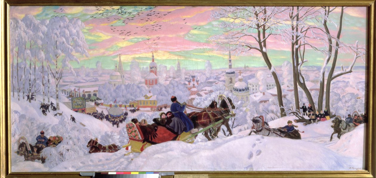 Fastelavn, 1916 af Boris Mikhailovich Kustodiev