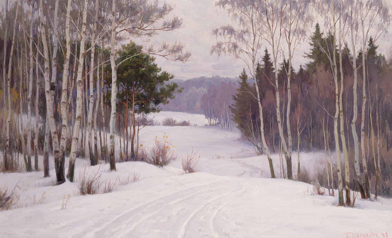 Woodland Trail om vinteren af Boris Walentinowitsch Scherkow