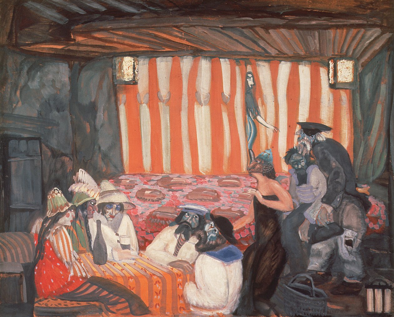 Cabaret II, 1918 af Boris Dmitrievich Grigoriev