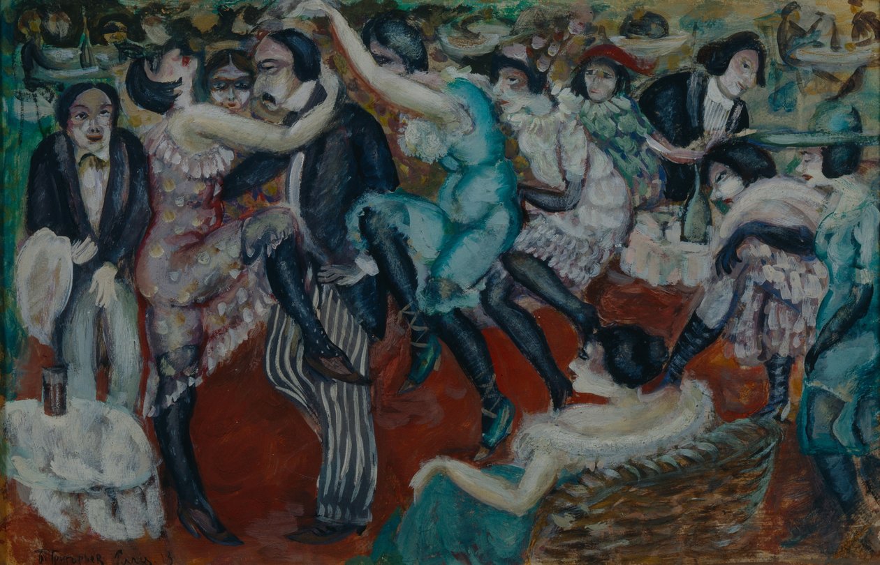 Syngende cafe, 1913 af Boris Dmitrievich Grigoriev