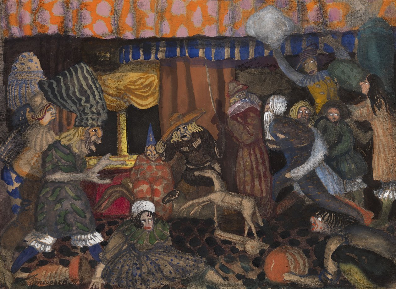 Børnemasquerade, 1912 af Boris Dmitrievich Grigoriev