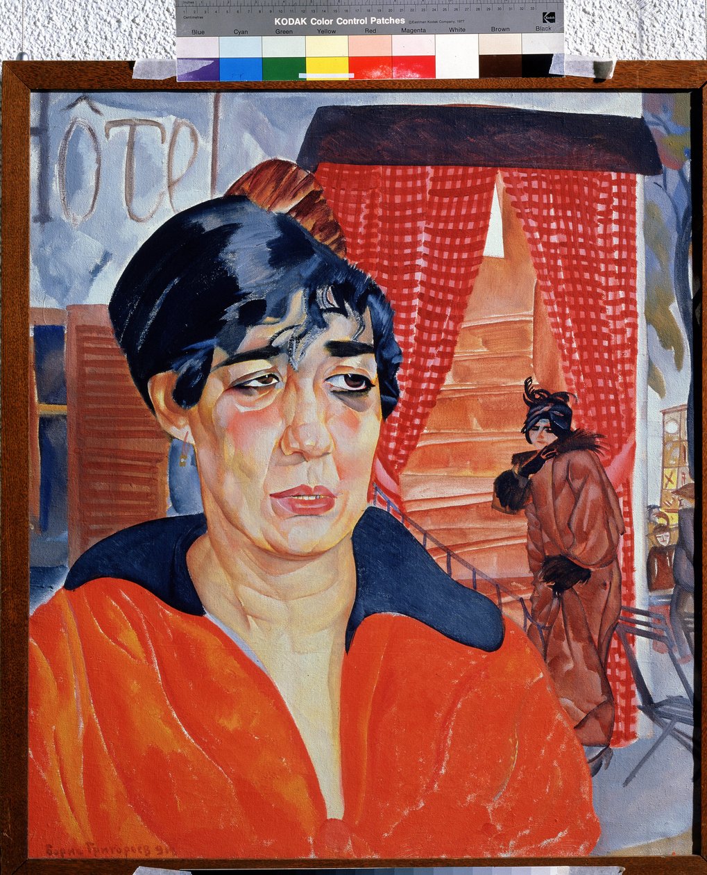 Concierge i Paris (Concierge i Paris). Værk af Boris Dmitryevich Grigoriev (1886-1939), akvarel og gouache på papir af Boris Dmitrievich Grigoriev